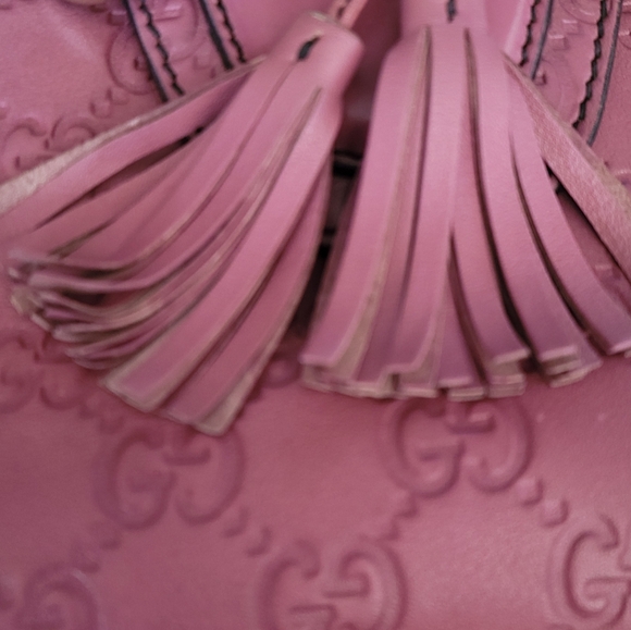 FIRM NO OFFERS SALE ONLY NO TRADE Gucci Pink Tassel Emily Medium Size - Picture 8 of 12